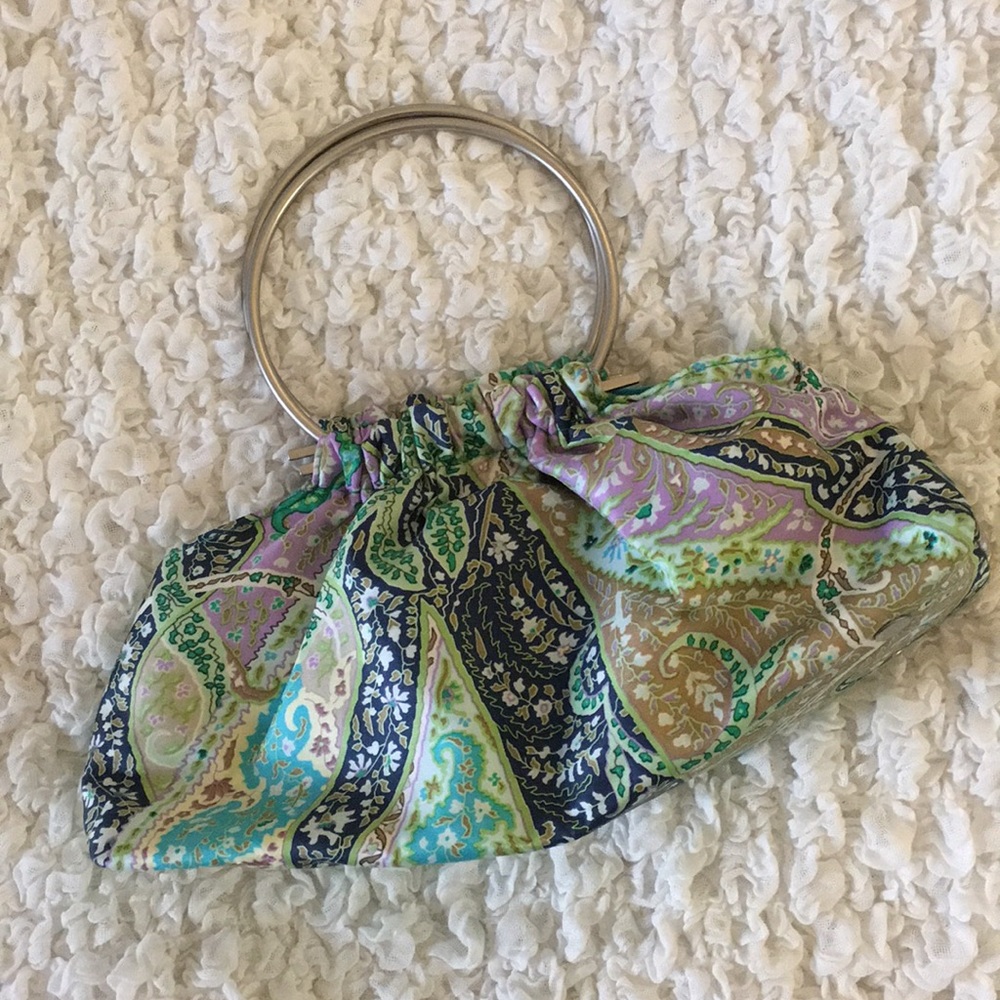 Boho Print Satin like Hand Bag